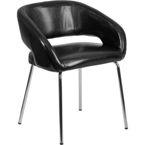 Flash Furniture CH-162731-BK-GG Fusion Leather Chair In Black 1 Flash Furniture CH-162731-BK-GG Fusion Leather Chair In Black