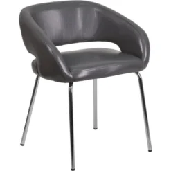 Flash Furniture CH-162731-GY-GG Fusion Leather Chair In Gray