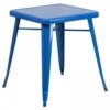 Flash Furniture CH-31330-29-BL-GG Square Metal Table In Blue