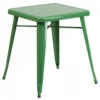Flash Furniture CH-31330-29-GN-GG Square Metal Table In Green