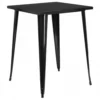 Flash Furniture CH-51040-40-BK-GG 31.5" Square Bar Height Black Metal Indoor-Outdoor Table