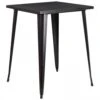 Flash Furniture CH-51040-40-BQ-GG 31.5" Square Bar Height Black-Antique Gold Metal Indoor-Outdoor Table