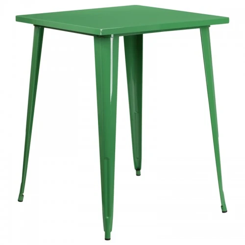 Flash Furniture CH-51040-40-GN-GG 31.5" Square Bar Height Green Metal Indoor-Outdoor Table 1 Flash Furniture CH-51040-40-GN-GG 31.5" Square Bar Height Green Metal Indoor-Outdoor Table