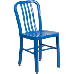 Flash Furniture CH-61200-18-BL-GG Blue Metal Indoor-Outdoor Chair