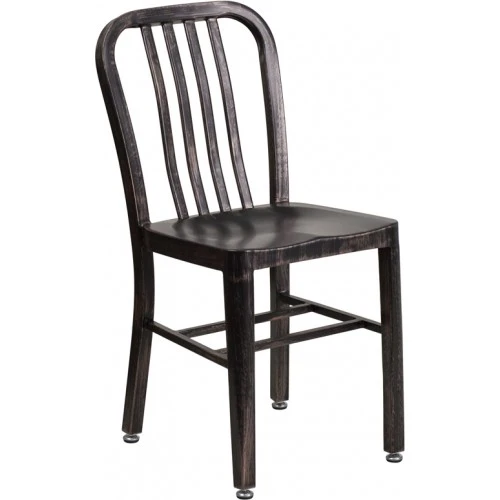 Flash Furniture CH-61200-18-BQ-GG Black-Antique Gold Metal Indoor-Outdoor Chair 1 Flash Furniture CH-61200-18-BQ-GG Black-Antique Gold Metal Indoor-Outdoor Chair