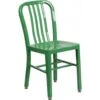Flash Furniture CH-61200-18-GN-GG Green Metal Indoor-Outdoor Chair