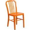 Flash Furniture CH-61200-18-OR-GG Orange Metal Indoor-Outdoor Chair