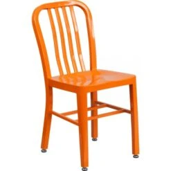 Flash Furniture CH-61200-18-OR-GG Orange Metal Indoor-Outdoor Chair