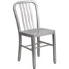 Flash Furniture CH-61200-18-SIL-GG Silver Metal Indoor-Outdoor Chair