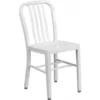 Flash Furniture CH-61200-18-WH-GG White Metal Indoor-Outdoor Chair