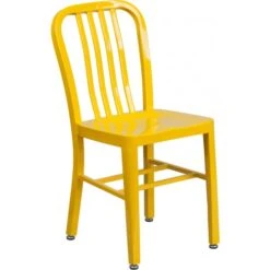 Flash Furniture CH-61200-18-YL-GG Yellow Metal Indoor-Outdoor Chair