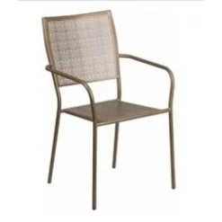 Flash Furniture CO-2-GD-GG Steel Patio Chair In Gold