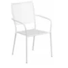 Flash Furniture CO-2-WH-GG Steel Patio Chair In White