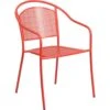 Flash Furniture CO-3-RED-GG Coral Steel Patio Arm Chair In Coral
