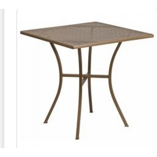 Flash Furniture CO-5-GD-GG 28" Steel Patio Table In Gold 1 Flash Furniture CO-5-GD-GG 28" Steel Patio Table In Gold