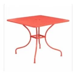 Flash Furniture CO-6-RED-GG 35.5" Steel Patio Table In Coral