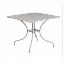 Flash Furniture CO-6-SIL-GG 35.5" Steel Patio Table In Gray