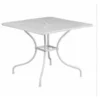 Flash Furniture CO-6-WH-GG 35.5" Steel Patio Table In White