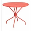 Flash Furniture CO-7-RED-GG 35.25" Steel Patio Table In Coral