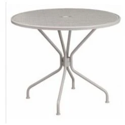 Flash Furniture CO-7-SIL-GG 35.25" Steel Patio Table In Gray