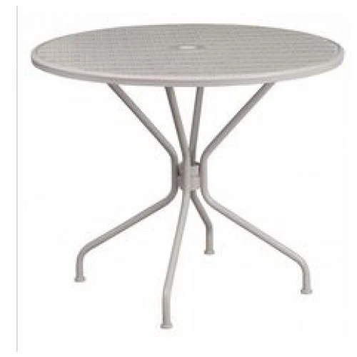 Flash Furniture CO-7-SIL-GG 35.25" Steel Patio Table In Gray 1 Flash Furniture CO-7-SIL-GG 35.25" Steel Patio Table In Gray