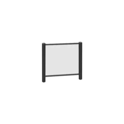 20X24 CLEAR ACR PANEL BLK FRM