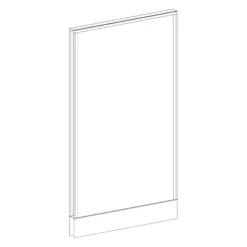 P5330 Webb Panel - 53"H X 30"W Aspen Fabric, Silver (2 Non-power Raceway Covers)