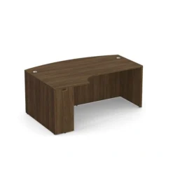 PL177L 71" LEFT PORKCHOP-BOWFRONT- MODERN WALNUT