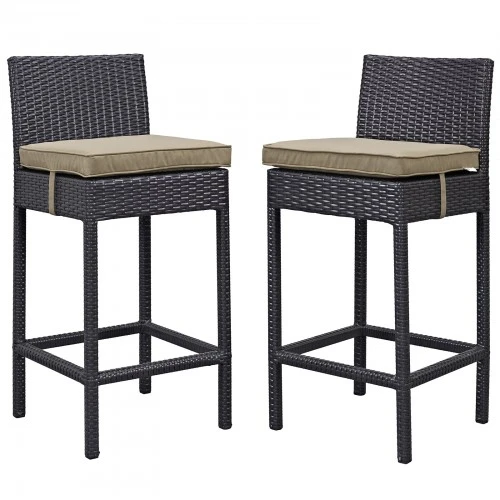 Modway EEI-1281-EXP-MOC Lift Bar Stool Outdoor Patio Set Of 2 In Espresso Brwon 1 Modway EEI-1281-EXP-MOC Lift Bar Stool Outdoor Patio Set Of 2 In Espresso Brwon