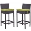 Modway EEI-1281-EXP-PER Lift Bar Stool Outdoor Patio Set Of 2 In Espresso Peridot