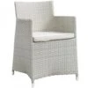 Modway EEI-1505-GRY-WHI Junction Outdoor Patio Armchair In Gray White