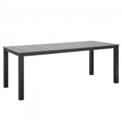 Modway EEI-1509-BRN-GRY Maine 80" Outdoor Patio Dining Table In Brown Gray