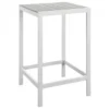 Modway EEI-1511-WHI-LGR Maine Outdoor Patio Bar Table In White Light Gray