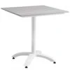 Modway EEI-1514-WHI-LGR Maine 28" Outdoor Patio Dining Table In White Light Gray