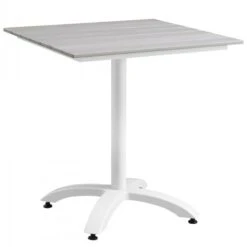 Modway EEI-1514-WHI-LGR Maine 28" Outdoor Patio Dining Table In White Light Gray