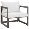 Modway EEI-1517-BRN-WHI Fortuna Outdoor Patio Armchair In Brown White