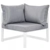 Modway EEI-1518-WHI-GRY Fortuna Corner Outdoor Patio Armchair In White Gray