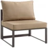 Modway EEI-1520-BRN-MOC Fortuna Outdoor Patio Armless Chair In Brown Mocha