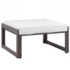 Modway EEI-1521-BRN-WHI Fortuna Outdoor Patio Ottoman In Brown White