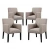 Modway EEI-1679-BEI Chloe Armchair Set Of 4 In Beige