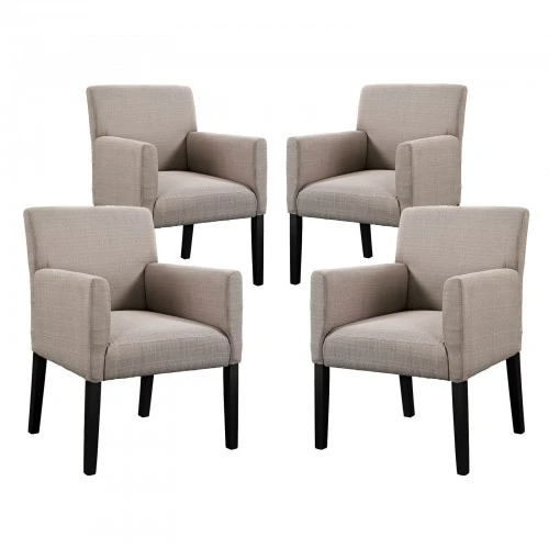 Modway EEI-1679-BEI Chloe Armchair Set Of 4 In Beige 1 Modway EEI-1679-BEI Chloe Armchair Set Of 4 In Beige
