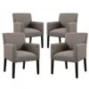 Modway EEI-1679-GRY Chloe Armchair Set Of 4 In Gray