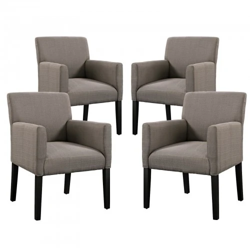 Modway EEI-1679-GRY Chloe Armchair Set Of 4 In Gray 1 Modway EEI-1679-GRY Chloe Armchair Set Of 4 In Gray