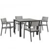 Modway EEI-1745-BRN-GRY-SET Maine 6 Piece Outdoor Patio Dining Set In Brown Gray
