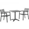 Modway EEI-1759-BRN-GRY-SET Maine 3 Piece Outdoor Patio Dining Set In Brown Gray