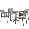 Modway EEI-1761-BRN-GRY-SET Maine 5 Piece Outdoor Patio Dining Set In Brown Gray