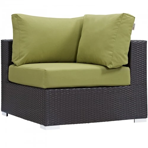 Modway EEI-1840-EXP-PER Convene Outdoor Patio Corner In Espresso Peridot 1 Modway EEI-1840-EXP-PER Convene Outdoor Patio Corner In Espresso Peridot