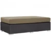 Modway EEI-1847-EXP-MOC Convene Outdoor Patio Fabric Rectangle Ottoman In Espresso Mocha