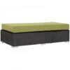 Modway EEI-1847-EXP-PER Convene Outdoor Patio Fabric Rectangle Ottoman In Espresso Peridot