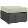 Modway EEI-1855-CHC-BEI Sojourn Outdoor Patio Sunbrella Ottoman In Canvas Antique Beige